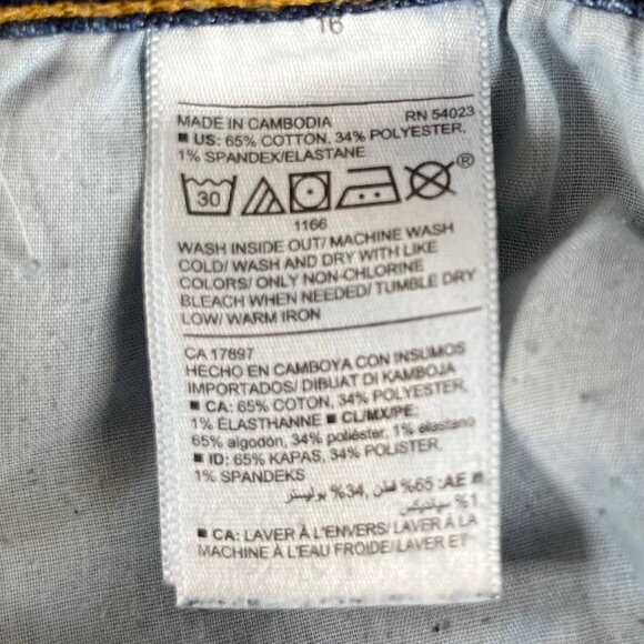 Old Navy Cropped Jeans Womens 16 Perfect Straight Mid Rise - Picture 7 of 10